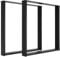 CM Furniture Tischbeine Metall für Schreibtisch Esstisch Möbelfüße Schwarz - 2X Tisch-KUFEN Tisch-Beine in Pulverbeschichtung Schwarz Vierkantprofil Tischgestell Tischplatte | 2 Stück 72x72 cm