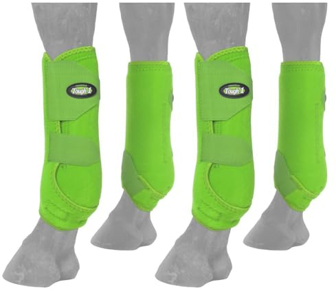 Tough 1 Extreme Vented Sport Boots Set, Neon Green, Medium