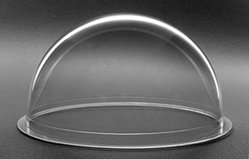 JMX Acrylic/PC CCTV Camera Dome Cover Security Camera Housing Skylight Window Pet Dog Fence Window (4.4 Inches, Transparent)