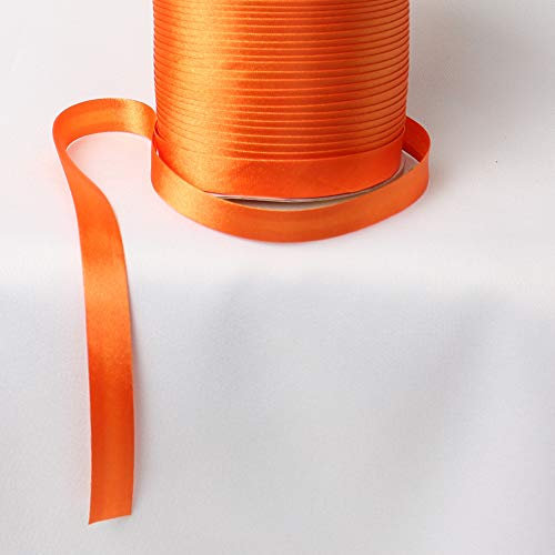 eventkauf Schrägband Rolle Satin 132m x 15mm (Rotorange)