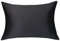 LULUSILK 100% Seide Kissenbezug Haar- und Hautpflege Kissenhülle knitterarm 1 Stück Kissenbezug Seide 40x60cm Schwarz