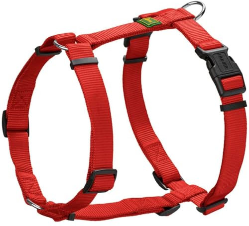 HUNTER Hundegeschirr VARIO RAPID, Farbe: rot, stufenlos verstellbar, robuster Steckverschluss, pflegeleichtes Nylonmaterial, hoher Tragekomfort, ideal für Alltag und Training, Größe: M-L