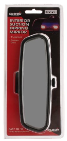 Summit RV-70 Interior Dipping Rear View Mirror with Suction Pad, 19 x 6.5 centimeters