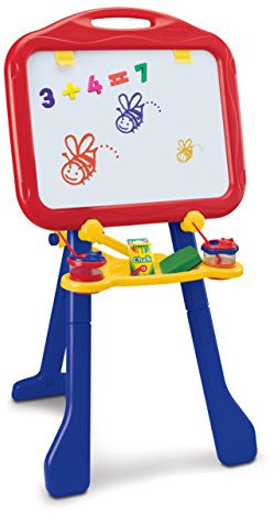 Crayola – Staffelei für Kinder, Doppelfläche, Magnetische, Trocken Abwischbare Tafel und Tafel für Kreide, Höhenverstellbar, ab 3 Jahren, 5032