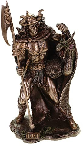 Loki, germanischer Gott des Bösen bronziert, orig. Veronese