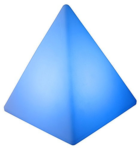 LED-Highlights Deko Lampe Pyramide 26 x 28 cm Garten Leuchte Akku Kabellos Farbwechsel Bunt Dimmbar Fernbedienung Innen Aussen Wasserdicht