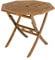 Charles Bentley FSC Hardwood Octagonal Dining Table, Folding, Space Saving, Central Parasol Hole, Acacia Hardwood, Oil Coated, Natural Colour, Garden, Patio, Family, Traditional Design, (90x90x74cm)