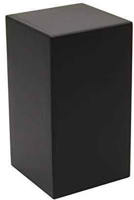 Paintersisters® Sockel Schwarz lackiert Größe S - (10x10x18 cm) allseitig geschlossen, akkurat verarbeitet, Podest für Objekte und Kunst, Deko, Pflanzensäule, Schaufenster
