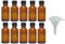 Viva Haushaltswaren – 10 tropffl Ash 30 ml/Farmacia Botellas con tropfei nsatz en marrón Cristal, Incluye Embudo