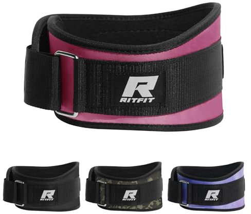 RitFit Gewichthebergürtel, 15,2 cm, pink – Fitness, Crossfit, Bodybuilding, ideal für Kniebeugen, Lunges, Kreuzheben, Reißen, rose, S (28-32 Inches)