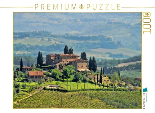CALVENDO Puzzle Weingut in der Toskana 1000 Teile Puzzle quer | Lege-Größe cm Foto-Puzzle für glückliche Stunden