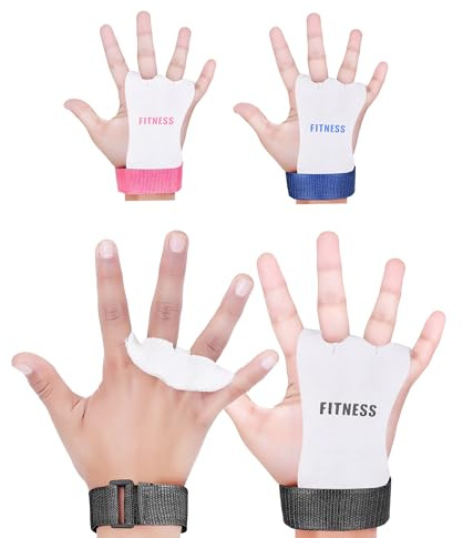 ULTRA FITNESS Gymnastics Grips for Kids & Youth Leather Palm Protector Bar Gloves for Girls & Boys - Junior Gymnastic Equipment for Bars, Pull-ups, Kettlebells Adjustable Wrist Support (Black L)