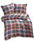 ETÉREA Bettwäsche 200x220cm + 2X 80x80cm - 100% Baumwolle Bettbezug Kariert natürlich weich - Bettwäsche Set mit Kissen 200x220cm Bettbezug + 2X 80x80cm Kissenbezug 3teilig - Made in Green - Orange