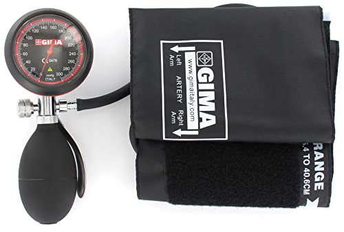 GIMA London Sphygmomanometer en ABS, ligero y fiable, para adultos, pulsera negra, 32725