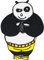 Panda Bär Kung Fu Panda Bear Comic Karate Wing Tsun Aufnäher Patch Abzeichen