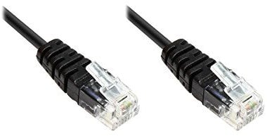 Good Connections ISDN-Anschlusskabel, 2X RJ11 Stecker, 4-adrig, rund, schwarz, 0,6m