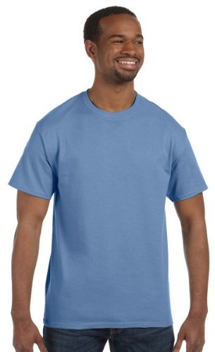 Gildan Mens Heavy Cotton Short Sleeve T-Shirt (L) (Carolina Blue)