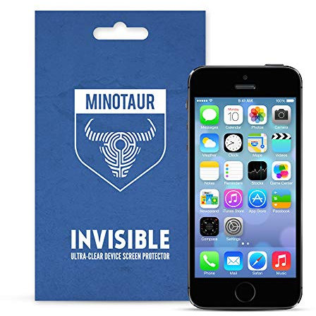 Minotaur Screen Protector for iPhone SE (2016) and iPhone 5S / 5C / 5, Super Clear (6 Screen Protectors)