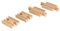 BRIO Eisenbahnschienen 1/4 Ausgleichsschienen Mix Holz, für Holzeisenbahn, braun, 7 cm x 4 cm x 1.5 cm, O-Skala, 1,435 mm, Holz-Eisenbahn-Schienen