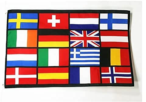 AZ FLAG - Flagge Europäischen Ländern - 150x90 cm - Europa Fahne 100% Polyester mit Messing-Ösen - 110g