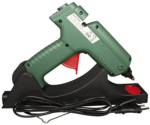 Rayher Cordless Hot Melt Glue Gun with Charging Station, Portable Hot Glue Gun for Crafting, 20.5x17cm, green, 30091000