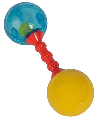 Simba 104011619 - ABC Erste Rassel, 3-Fach Sortiert, es Wird nur EIN Artikel geliefert, eine transparente Seite mit bunter Kugel, 13,5cm, ab 3 Monate