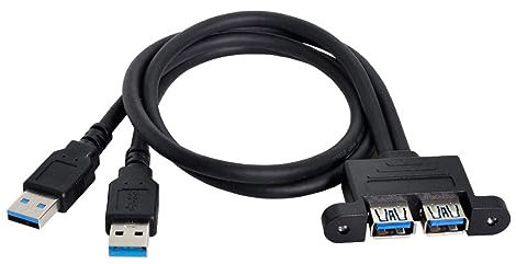 chenyang 2 porte USB 3.0 maschio a femmina cavo di estensione per pannello frontale a vite tipo 50cm