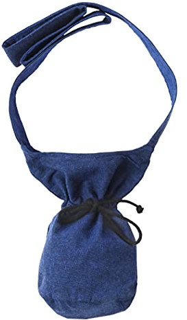 HEMAD Mittelalter Umhängetasche Beutel-Tasche Baumwolle klein Modell: Amalberga, Blau