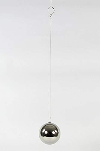 Edelstahlkugel 1x Schwimmkugel, Dekoration, Rosenkugel, Durchmesser Ø 25 cm mit Aufhängung und Haken