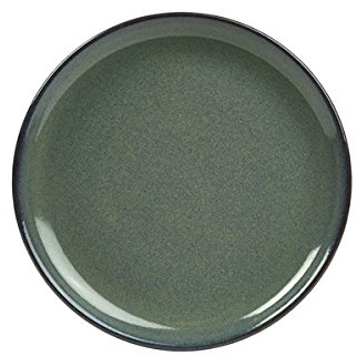 Genware nev-cp-gr24 Terra Steingut, rustikale Coupe Teller, 24 cm, grün (12 Stück)