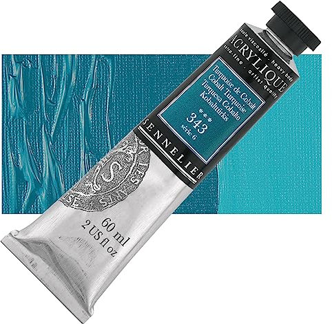 Sennelier Acrylique pintura acrílica 60 ml tubo – 343 azul turquesa
