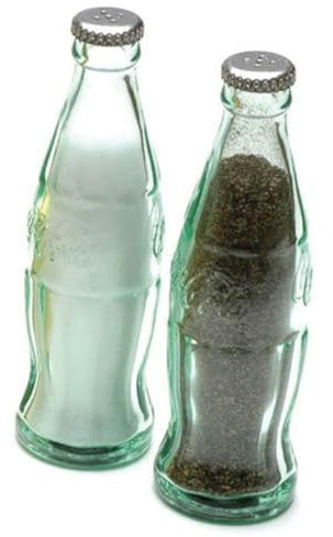 Coca-Cola Mini Glass Salt and Pepper Shakers Set of 2 by Tablecraft