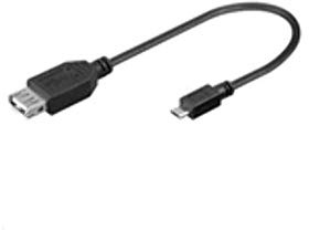 MicroConnect usbabmicro2 0,2 m USB A Micro B schwarz - USB-Kabel, 0,2 m, USB A, Micro-USB B, Stecker/Buchse schwarz