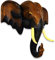 livasia Elefantenkopf aus Holz, Deko Elefant, Handarbeit, Holzelefanten, Glücksbringer (großer Kopf)