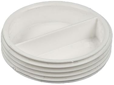 tecuro Universal Verschluss-Stopfen 1 1/2 Zoll Außengewinde mit Mittelsteg, Kunststoff weiß, 11 mm Höhe