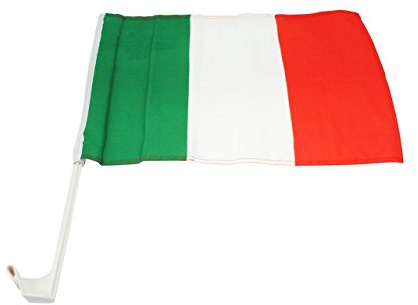 Autofahne, Carflag Italien, Italia, Italy 2er Pack