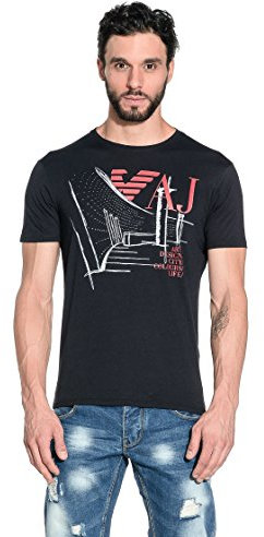 Emporio Armani A6h76-ba E5 Short Sleeve Men, Navy, M