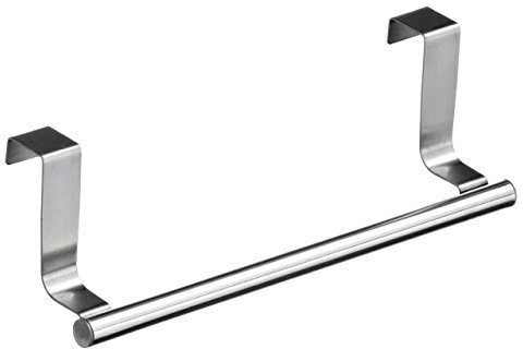 Bluelans Over Bathroom Kitchen Cabinet Door Tea Hand Towel Rail Holder Hanger Storage (23cm, Silver)