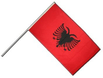 Flaggenfritze® Große Stockflagge Schwenkflagge Albanien - 60 x 90 cm