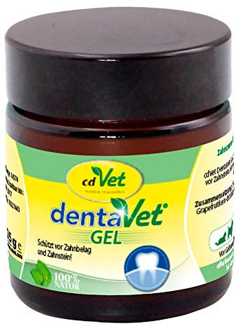 cdVet DentaVet Gel - Crema dental natural para limpieza dental, eliminación de sarro y higiene bucal para perros y gatos