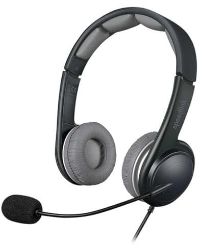 Speedlink SONID Stereo Headset - komfortables Tragegefühl, Stereo Sound für PC/Computer/Notebook, schwarz-grau