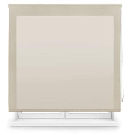 Blindecor Ara | Lichtdurchlässiges Rollo | Hellbraun | 160 x 175 cm (BxH) | Stoffgröße 157 x 170 cm | Rollos für fenster