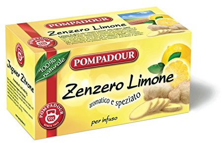 Pompadour - Infuso, Zenzero e Limone - 2 confezioni da 20 filtri [40 filtri]