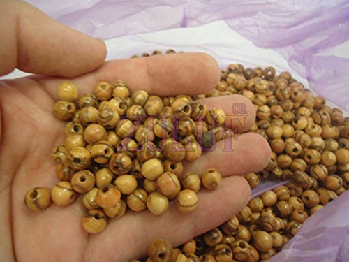 Jerusalemer Olivenholzperlen, 9 mm, Rosenkranzperlen aus Holz (1000 Perlen), natürliche Bethlehem-Gebetsperlen, Massen-Rosenkranz, Schmuckzubehör für Handwerk und Kunst, mit Zuluf Zertifikat BEAD043