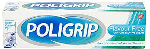 Poligrip Denture Fixative Cream Flavour Free (40g) - Pack of 6 by Poligrip