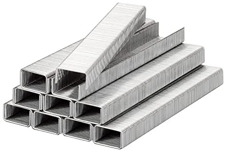 kwb Klammern, Typ Flachdraht, Stahl, C-Spitze, Stahldraht, 1000 Stk. 11,40 mm x 14 mm