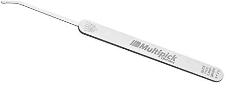 Multipick ELITE Profi Lockpicking Dietrich Hook Dental 1-0,6 mm - Made in Germany - Lockpicking Set - Dietrich Set für den professionellen Gebrauch für Schlüsseldienst und Behörden Chrome