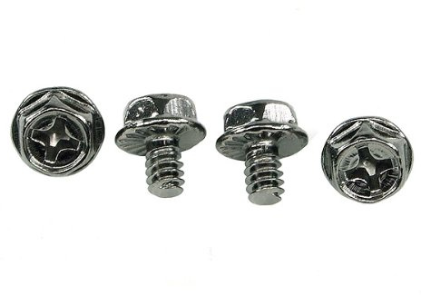 Phobya Schraube UNC 6-32 x 5 Kreuz (4xStück) - black nickel