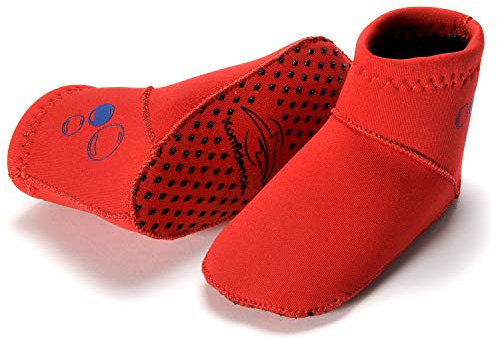 Konfidence Paddlers Baby Pool Socks - Red (12-24 Months)