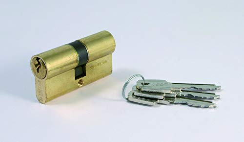 Zylinder 2 Eingänge abwechslungsreiches Messingüberzug, ? 90 x 30 mm ? TE5 ? tesa